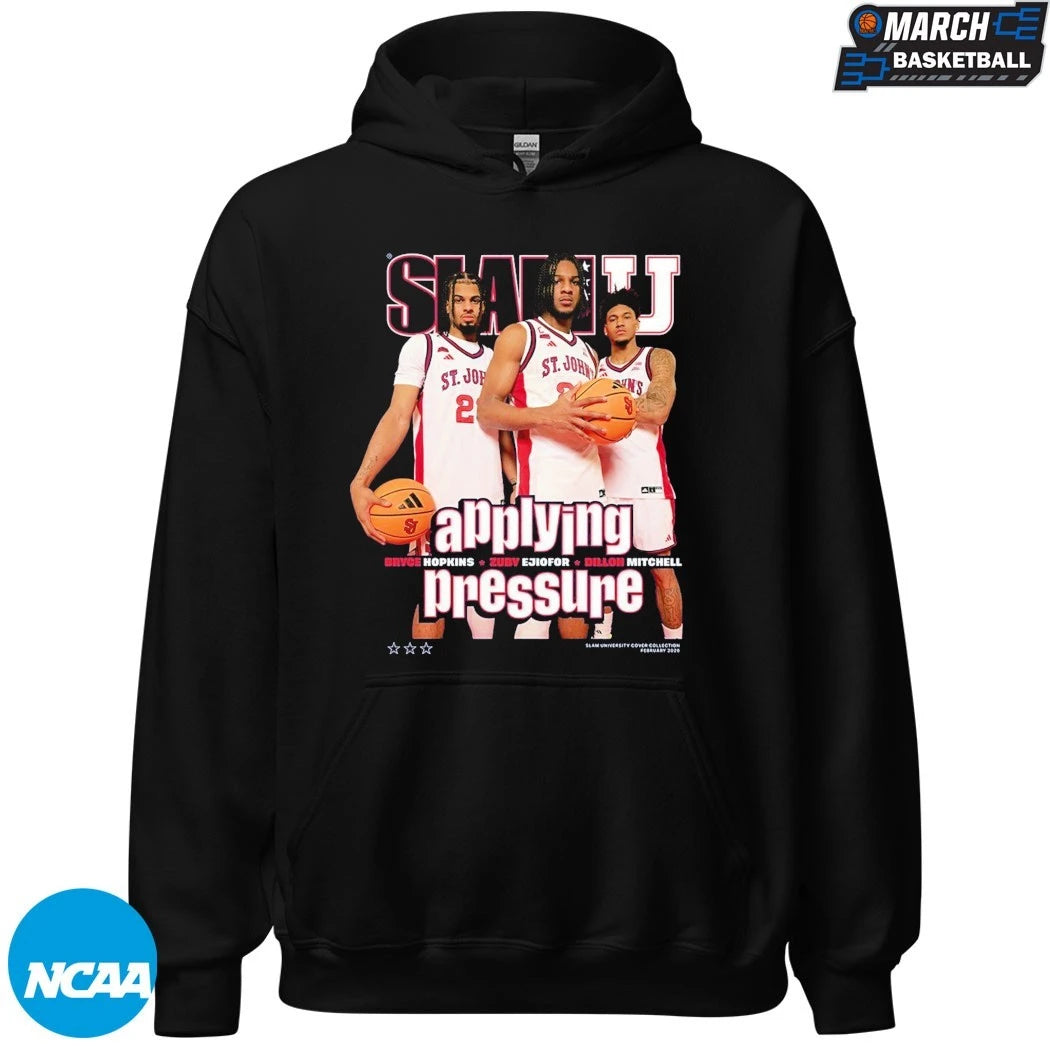 Bryce Hopkins Zuby Ejiofor And Dillon Mitchell St John’s Red Storm SlamU Applying Pressure T-shirts