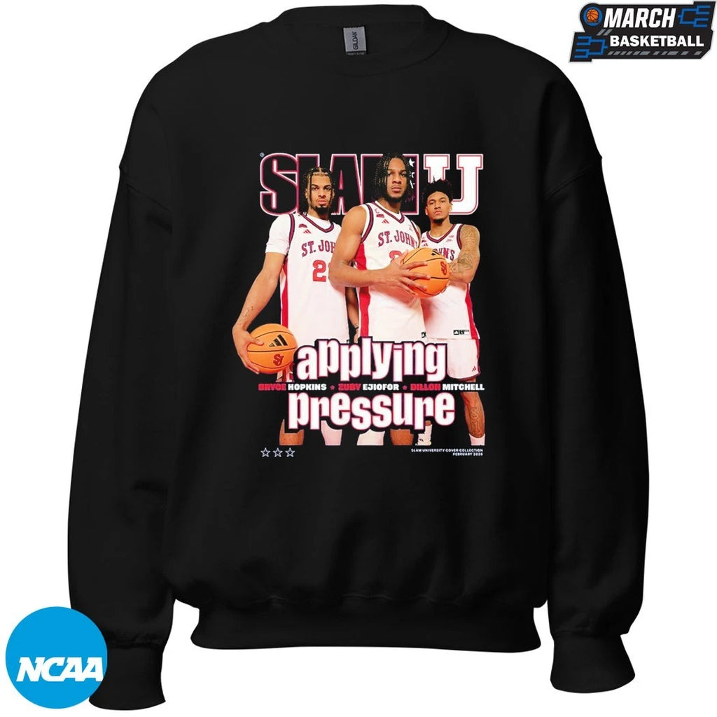Bryce Hopkins Zuby Ejiofor And Dillon Mitchell St John’s Red Storm SlamU Applying Pressure T-shirts