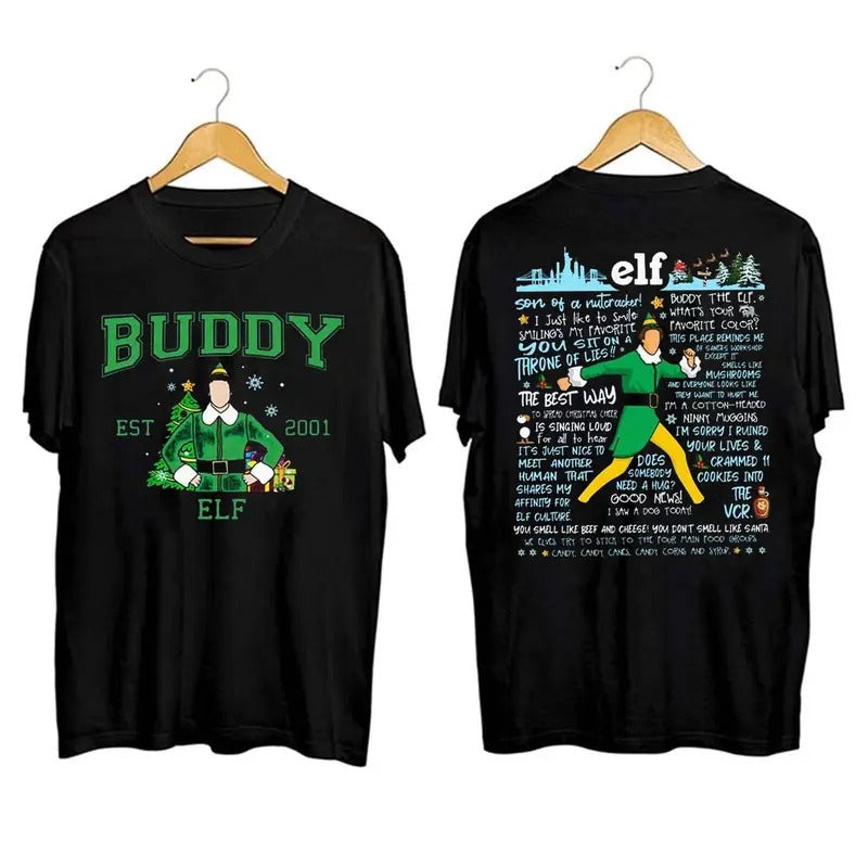 Buddy Elf Christmas Shirt, Buddy The Elf Shirt, Christmas Movie T-Shirt, Xmas 2024, Christmas Matching Shirt, Christmas...