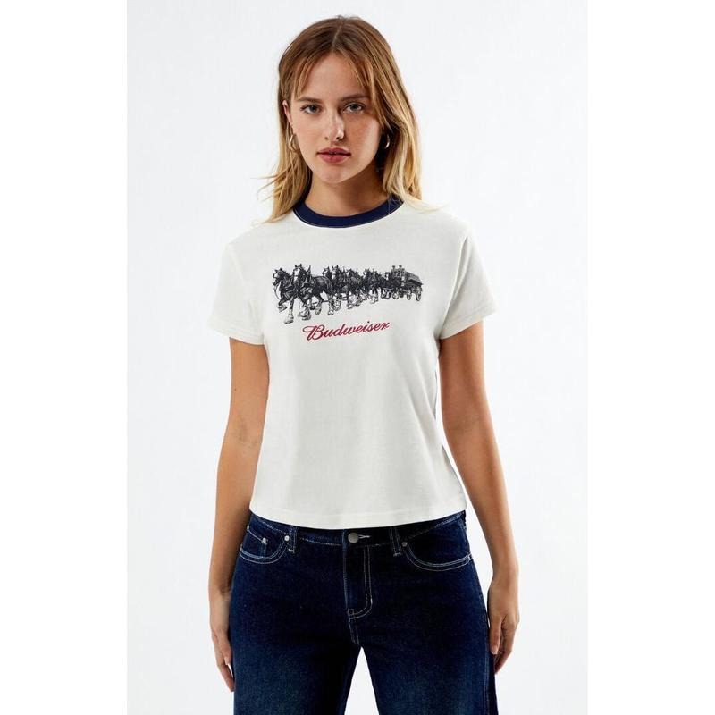 Budweiser Women's By PacSun Holiday Mini T-Shirt Hoodie, Sweatshirt | HypeCrazeTee.com