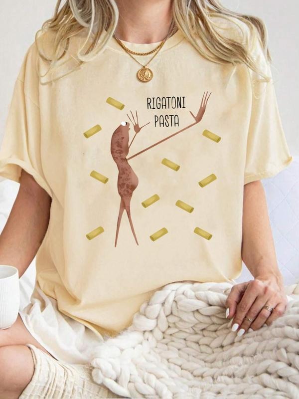 Bug Marcus Ripple Macaroni Pattern T-Shirt, Vrchat Theme, Funny Cartoon Short Sleeve Tee, Casual Loose-Fitting Top...