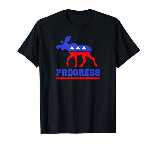 Bull Moose Party Teddy Roosevelt Progressive Party Vintage Man's T-Shirt Tee