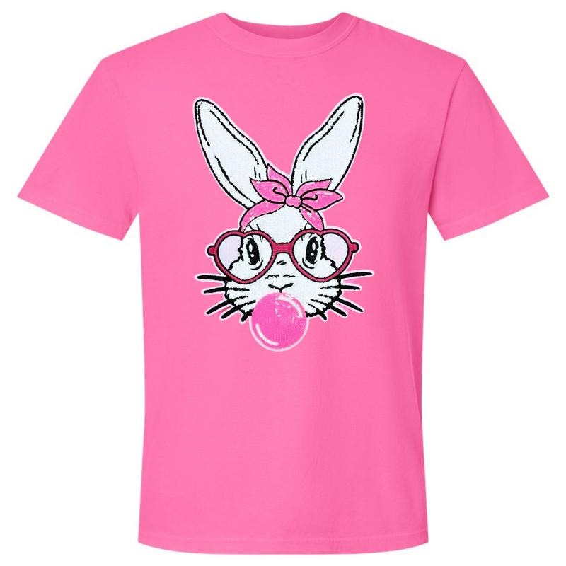Bunny Glasses Patch Comfort Colors T-Shirts, Hoodie, Sweatshirt