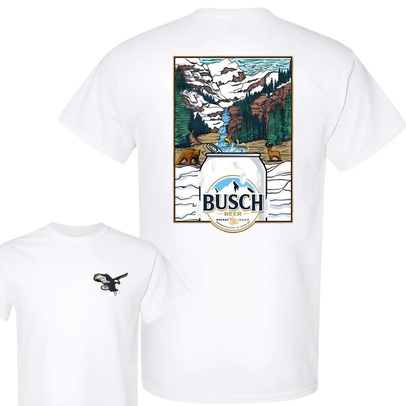 Busch Fresh From The Mountains Outdoor Beer Can Tshirt, Busch Light Tshirt Full Color For Men And Hoodie, Sweatshirt