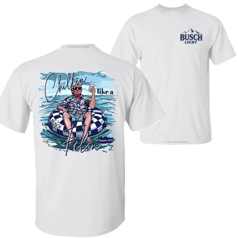 Busch Light Beer Trump Chillin Like a Felon Summer 2024 T-shirt Sweatshirt Hoodie, Trump 2024 Shirt, Busch Light Beer...