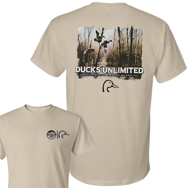Busch Light Ducks Unlimited T-Shirt, Double Sides T-Shirt, Full Color, For Men, For Women Hoodie, Sweatshirt