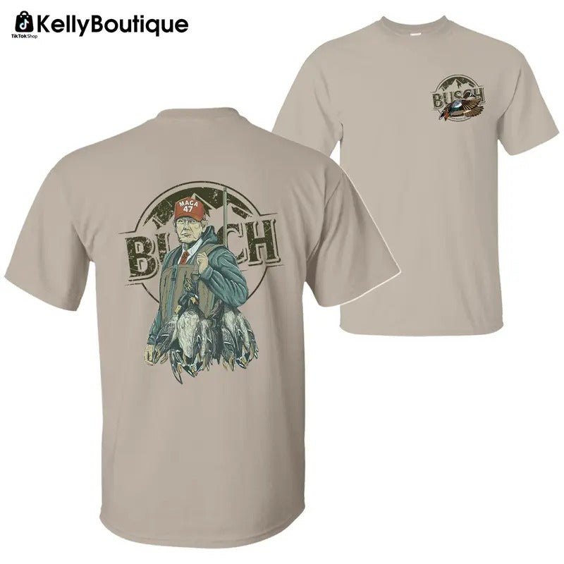 Busch Light Hunting Trump Carries Wild Ducks T-shirt, Trump Won 47th President Election, Duck Hunting Season Graphic...