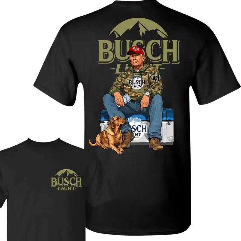 Busch Light Trump Hunting Camo T-shirt, Trump won 47th president Election 2024 shirt, Busch Light Fuel Hand Drill Dog...