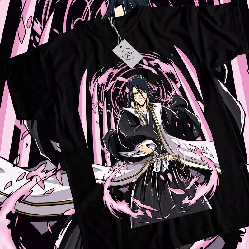 Byakuya Kuchiki T-Shirt Bleach Shirt Manga Strip Anime Graphic Tee All Size Hoodie, Sweatshirt | HypeCrazeTee.com