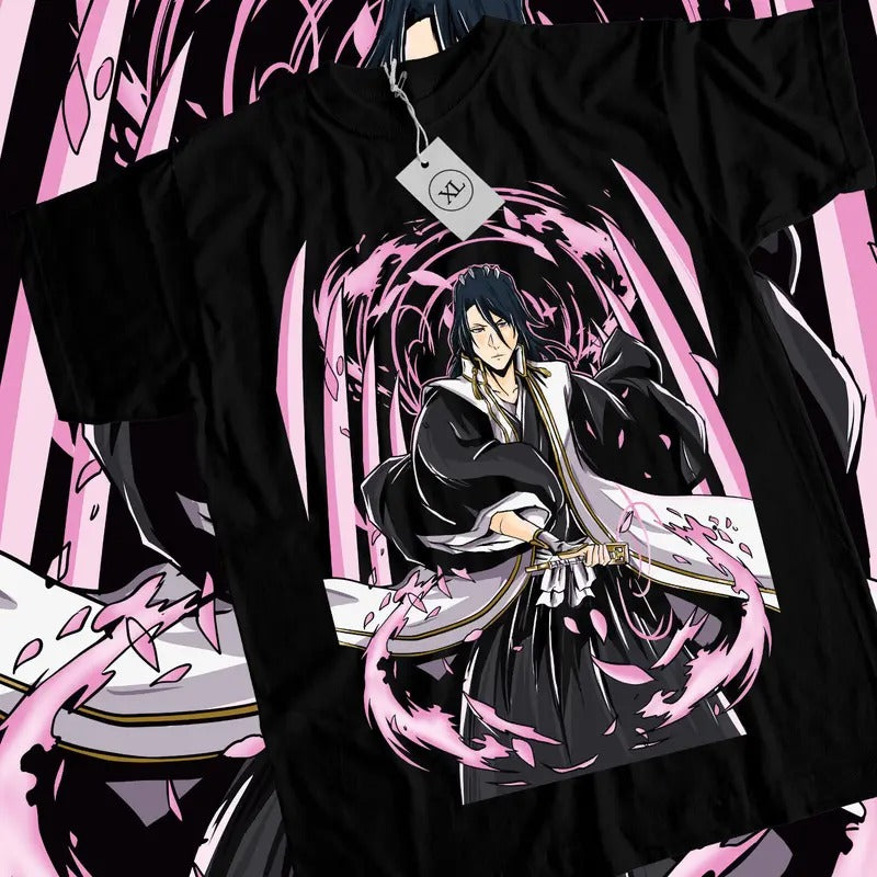 Byakuya Kuchiki T-Shirt S-4XL Bleach Shirt Manga Strip Anime Graphic Tee Tshirt S-4XL Hoodie, Sweatshirt | HypeCrazeTee.com