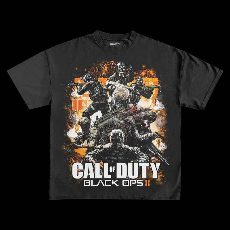 CALL OF DUTY BLACK OPS II TEE Cotton Menswear T-Shirt Top Hoodie, Sweatshirt | HypeCrazeTee.com