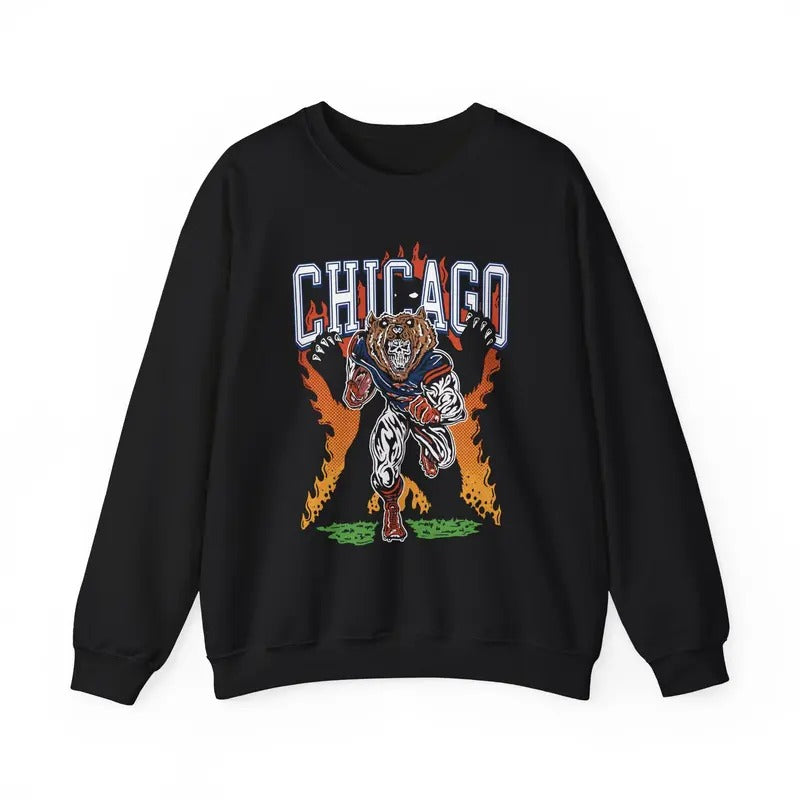 CHICAGO FOOTBALL WL Crewneck Sweatshirt T-Shirts, Hoodie | HypeCrazeTee.com