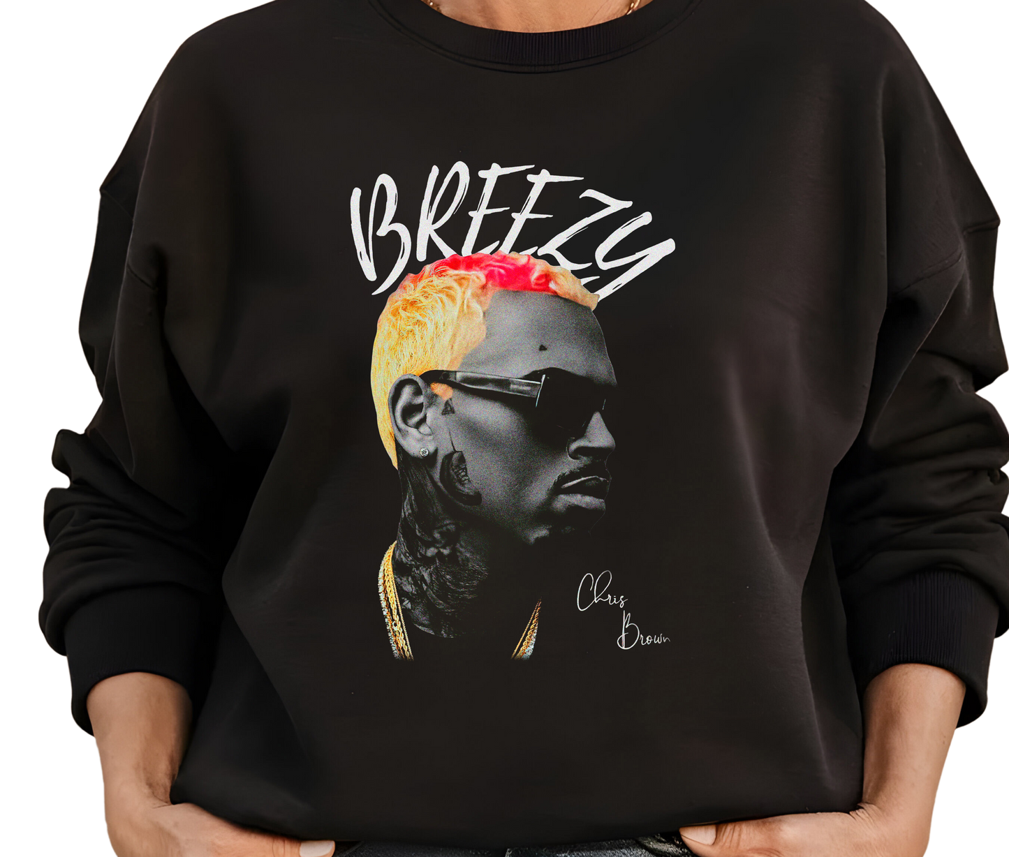 Chris Brown Vintage Streetwear Sweatshirt – Retro Concert Merch Sweater, Unisex Fan Gift