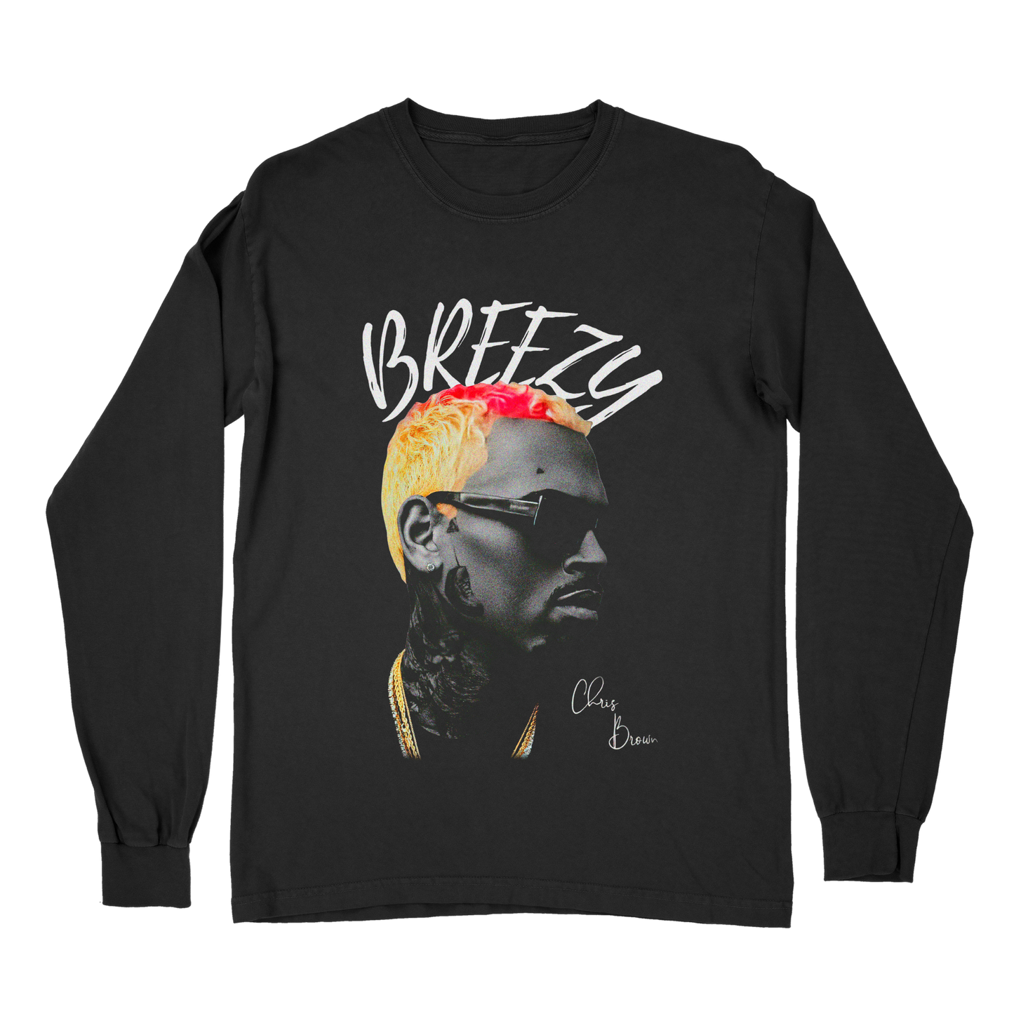 Chris Brown Vintage Streetwear Long Sleeve T-Shirt – Retro Concert Merch Shirt, Unisex Fan Gift