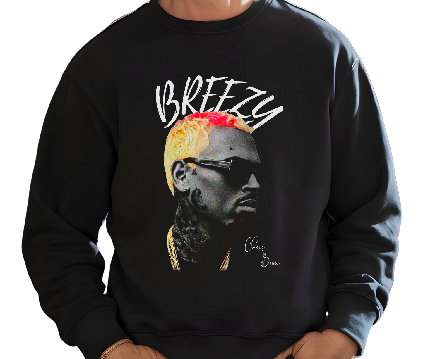 Chris Brown Vintage Streetwear Sweatshirt – Retro Concert Merch Sweater, Unisex Fan Gift