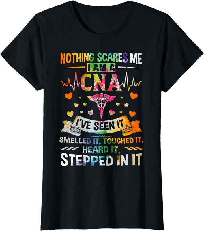 [100% Cotton]Nothing Scares Me CNA Nurse Job Lover Gift/ CNA Nurse Gift T-Shirt Hoodie, Sweatshirt | HypeCrazeTee.com