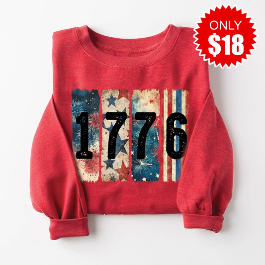 1776 Sweatshirt - Heather Scarlet - 18