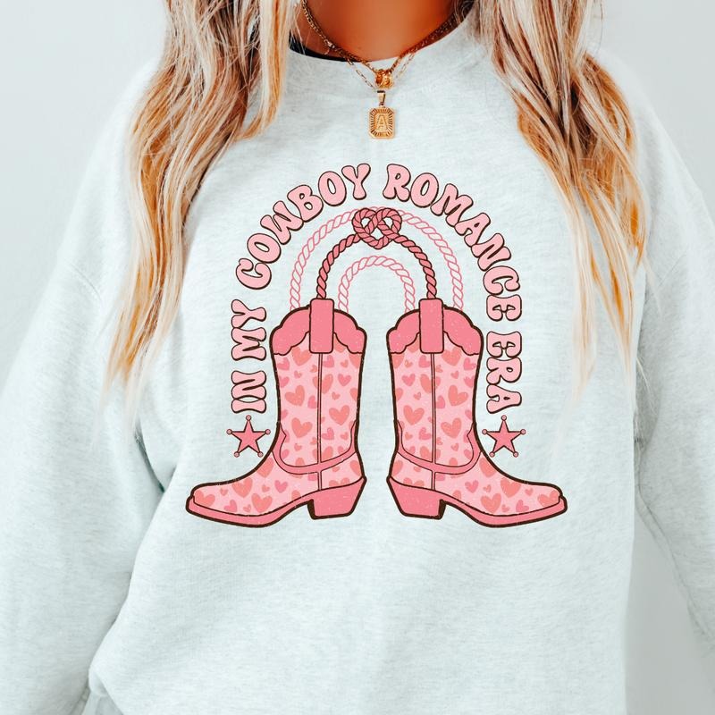 COWBOY ROMANCE ERA ( Fit Casual Valentines ) Cotton Womenswear T-Shirts, Hoodie, Sweatshirt