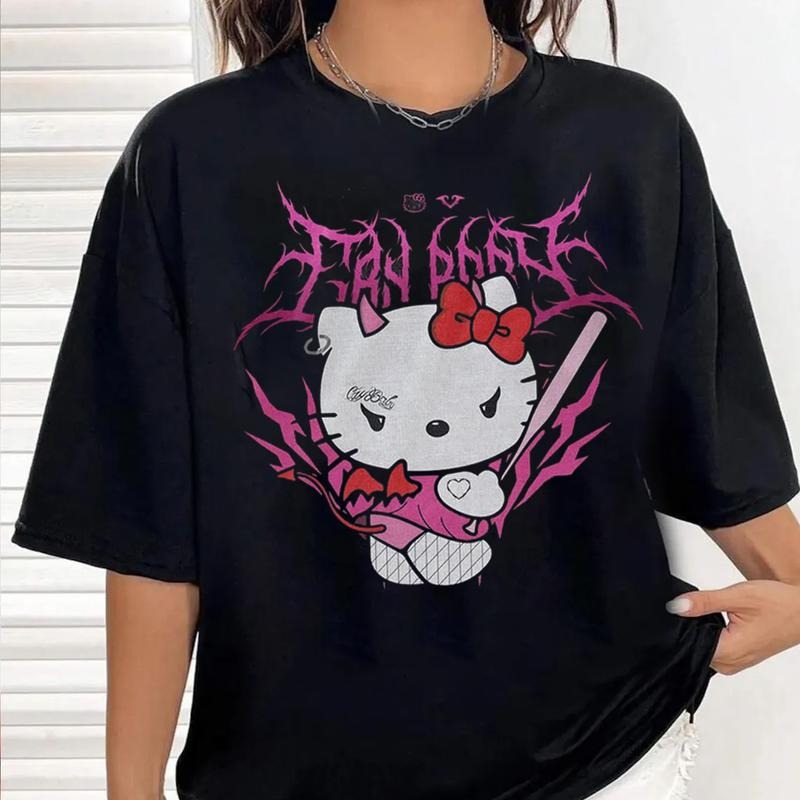 CRYBABY Kitty T-Shirt, Graphic Tees Y2k Style Clothes Men Women Streetwear Hoodie, Sweatshirt | HypeCrazeTee.com