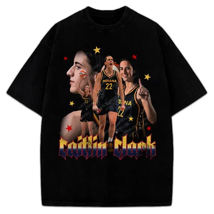 Caitlin Clark Fever T-Shirt Indiana Basketball Fan Art Graphic Tee Crewneck Cotton Hoodie, Sweatshirt | HypeCrazeTee.com