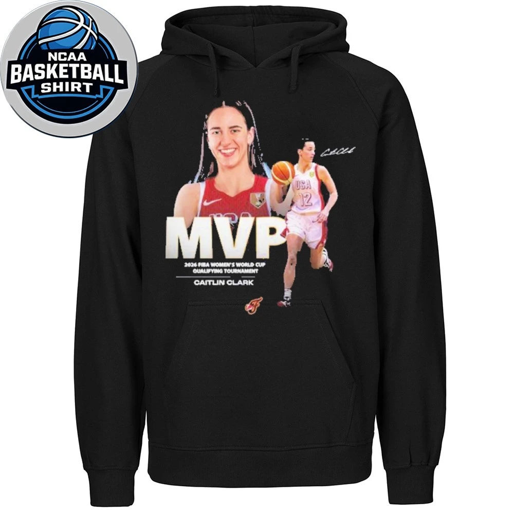 Caitlin Clark MVP 2026 FIBA Women’s World Cup Qualifying Tournament Signature And Logo T-Shirt