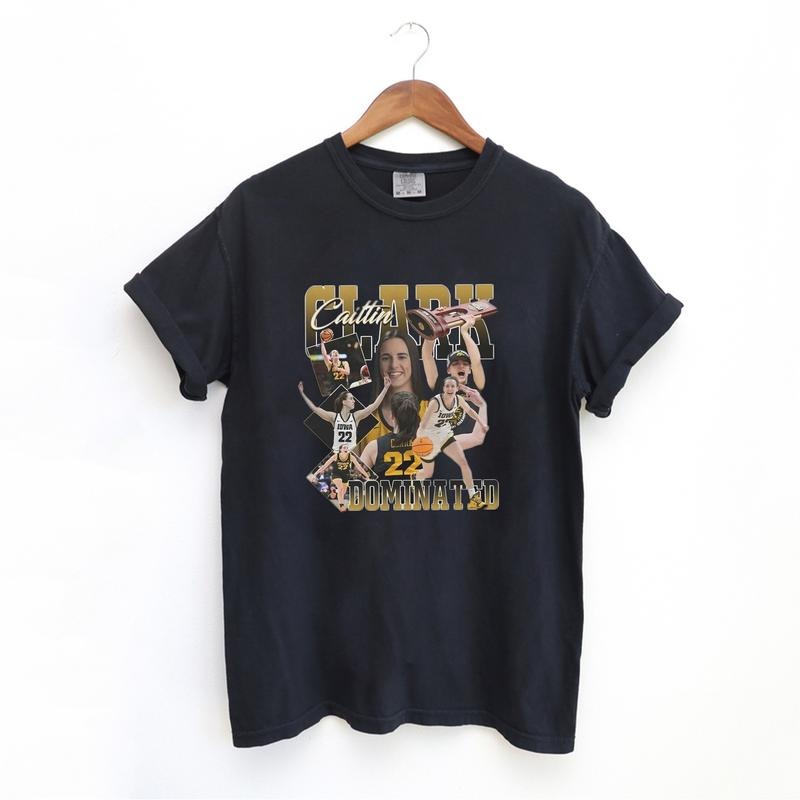 Caitlin Clark Unisex T-Shirt Oversized Fit Cotton Fabric Bootleg 90s Style Classic Hoodie, Sweatshirt | HypeCrazeTee.com