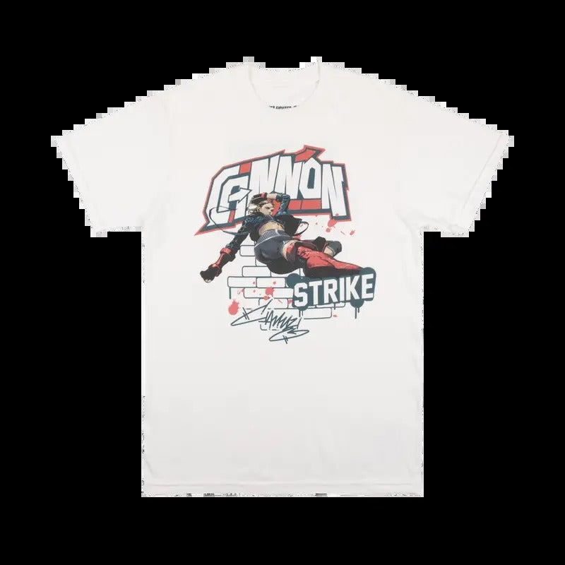 Cammy Cannon Strike T-Shirt - Futuristic Action Design" or "Gunnón Strike Anime Tee