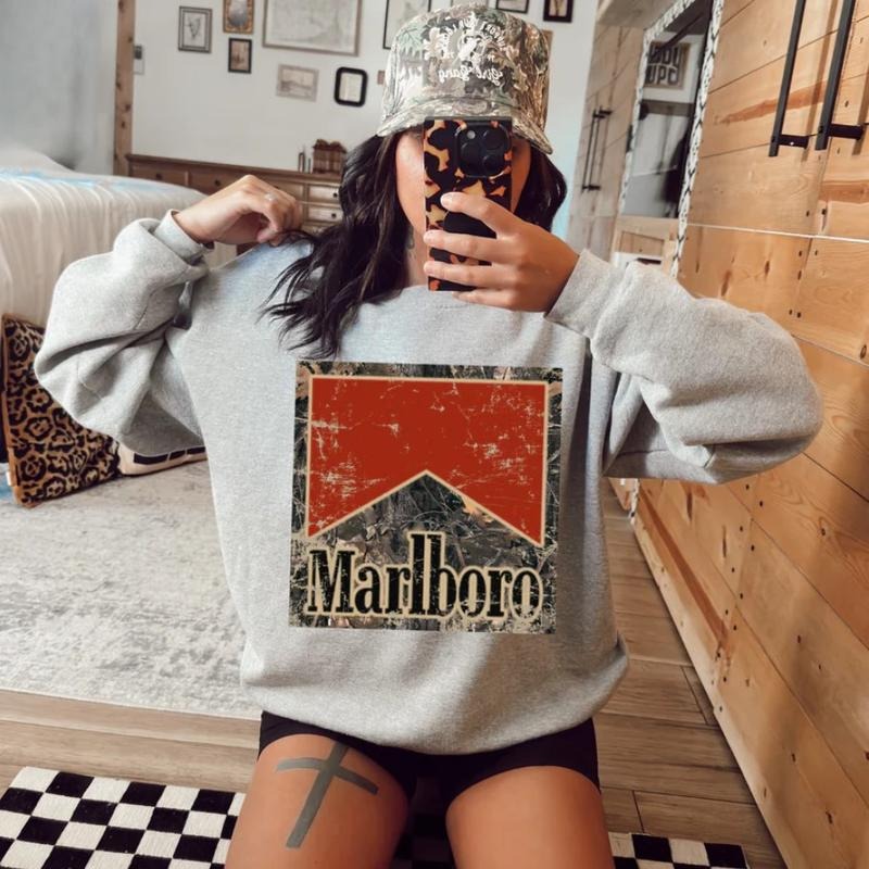 Camo Cig Crew sweatshirt, graphic tees women, western outfits women, western tops clothing, rodeo cowgirl outfits women,...