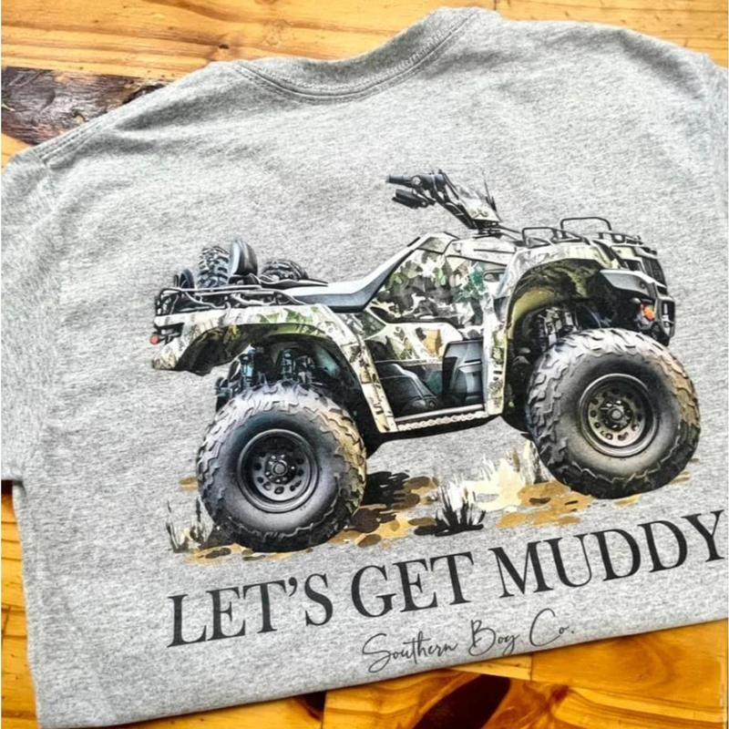 Camo Four Wheeler Shirt, Men's Short Sleeve Tee, Off-Road ATV Graphic, Hunting and Outdoor Gear BP5TF Hoodie, Sweatshirt