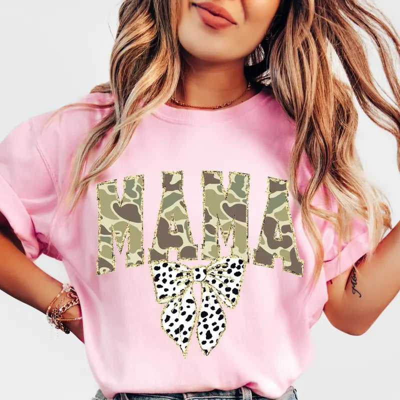 Camo Mama 1 Hunting Shirt~ Relaxed Fit Printed USA Womenswear Casual Comfort Cotton Top Athletic Boho Chic T-Shirts, Hoodie, Sweatshirt