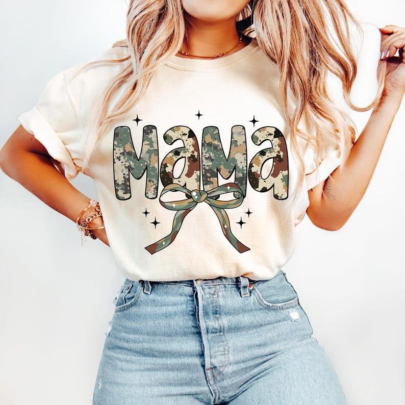 Camo Mama Coquette Camouflage Varsity Duck Camo Retro Mama T-Shirts, Hoodie, Sweatshirt