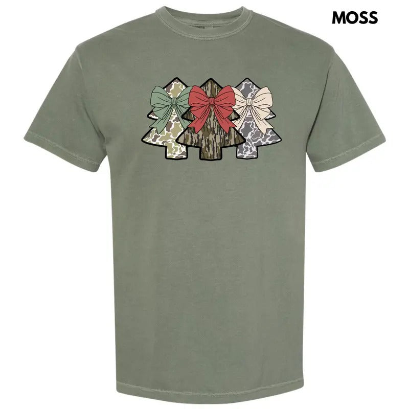 Camo Trio Christmas Trees Comfort Colors T-Shirt 'NLB' Hoodie, Sweatshirt | HypeCrazeTee.com