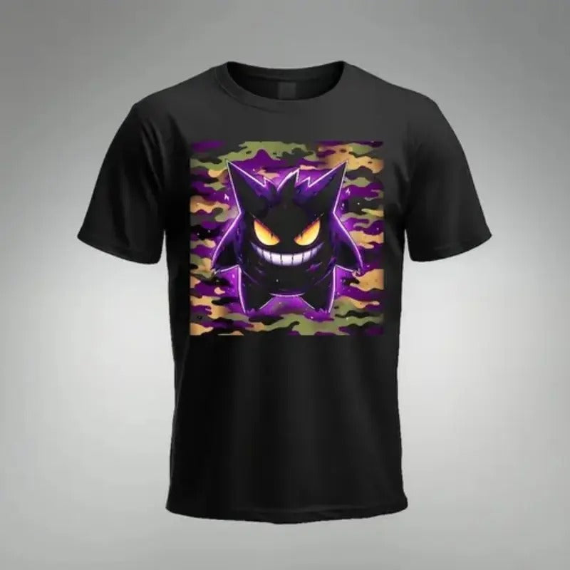 Camouflage Camo Gengar T - shirt , Gengar Shirt Hoodie, Sweatshirt | HypeCrazeTee.com