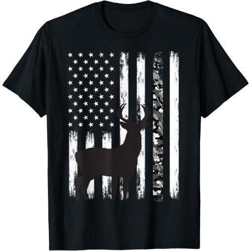 Camouflage Deer Hunting Gifts Men Dad Hunter Camo USA Flag T-Shirt Made in USA Hoodie, Sweatshirt | HypeCrazeTee.com