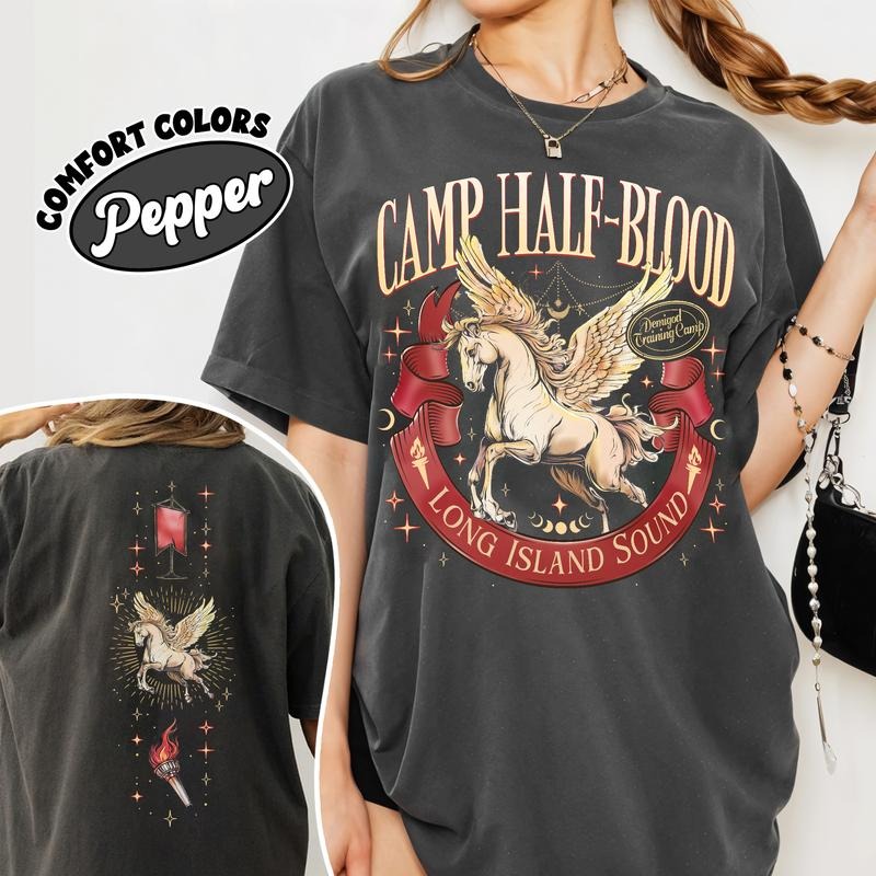 Camp Half Blood Comfort Colors Shirt Pegasus Two Sided Half Blood Chronicles Branches Book Lover Casual Womenswear T-Shirts, Hoodie, Sweatshirt