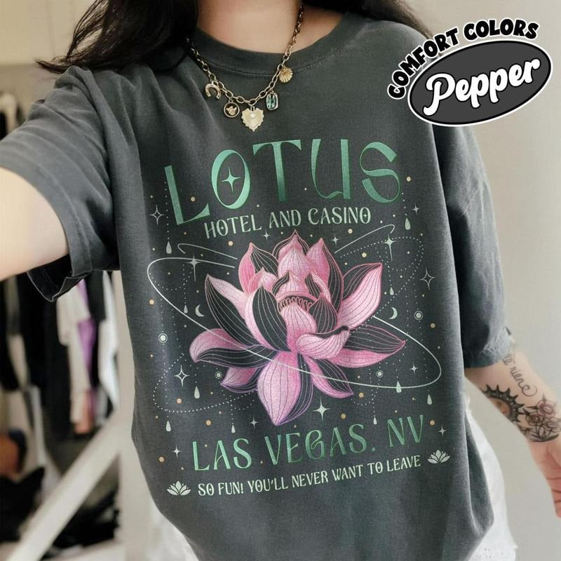 Camp Half Blood Lotus Comfort Colors Shirt, Lotus Hotel and Casino T Shirt, Greek Demigods Tee, Gift For Book Lovers,...