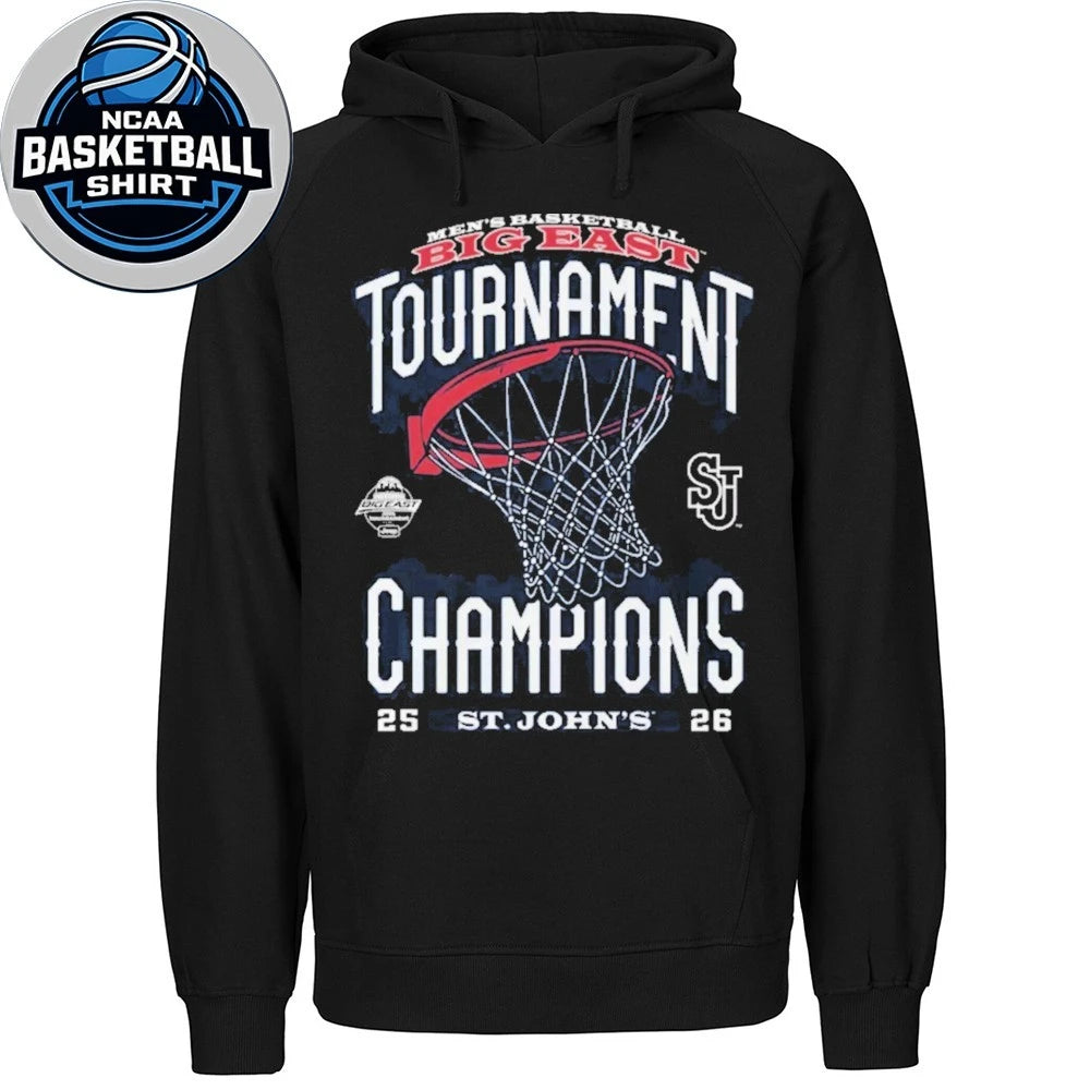 Campus Ink Adult 2026 Men’s Basketball Big East Conference Champs St. John’s Red Storm Locker Room Logo T-Shirt