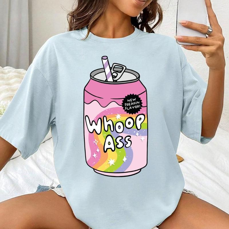Can Of Whoop A** Graphic T-shirt, vintage graphic shirt Casual Oversized Cotton Shirt for the Comfort Fabric Top...
