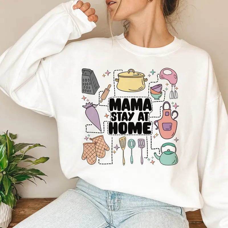 Can't Talk Right Now Doing Mama Stay At Home Stuff Sweatshirt, Funny Mama Sweatshirt, Funny Mama quotes Sweatshirt,...