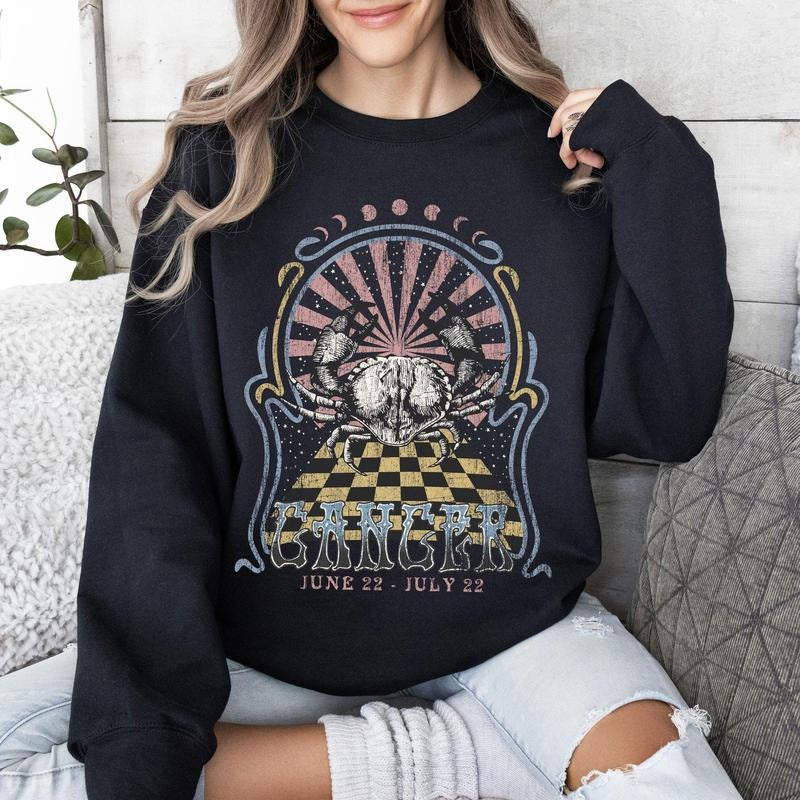 Cancer Zodiac, Astrology, Horoscope Sweatshirt T-Shirts, Hoodie | HypeCrazeTee.com