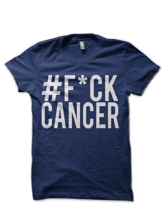 #F*ck Cancer Navy Blue T-Shirt