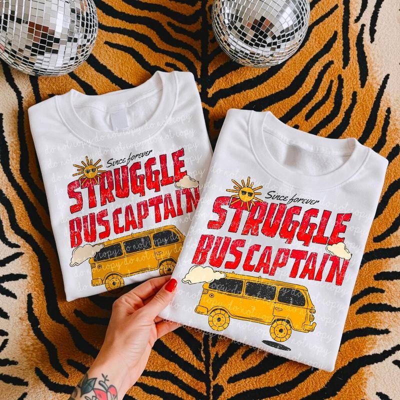 Captain of the struggle bus DTF Transfers - THIS IS NOT A SHIRT Hoodie, Sweatshirt | HypeCrazeTee.com