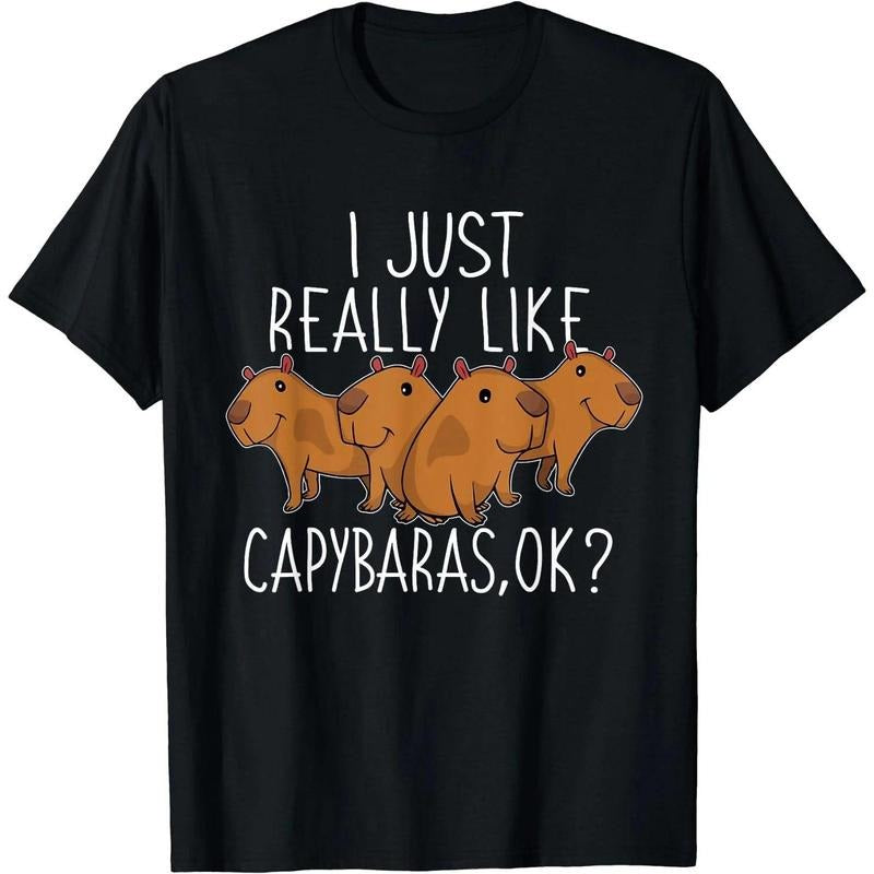 Capybara Lover Kids Women Cute Capybara T-Shirt Black Tee Hoodie, Sweatshirt | HypeCrazeTee.com