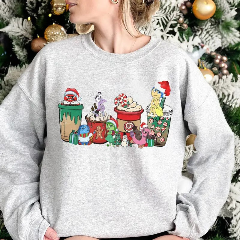 Cartoon Emotions Friends Christmas Shirt, Mental Health shirt , Cartoon Emotions Friends Shirt, Merry Christmas Shirt,...