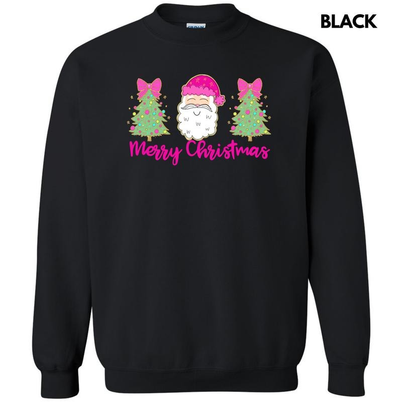 Cartoon Santa Trees Trio Sweatshirt 'NLB' T-Shirts, Hoodie | HypeCrazeTee.com