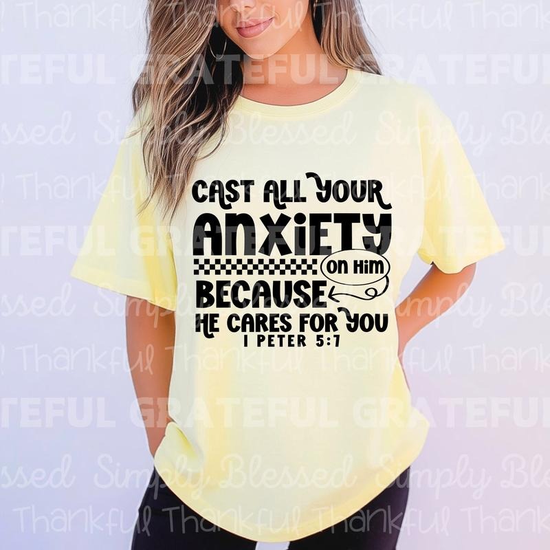 Cast all your Anxiety on Him DTF Transfers - THIS IS NOT A SHIRT Hoodie, Sweatshirt | HypeCrazeTee.com