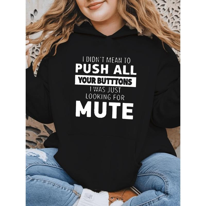 [Casual Sweatshirt] Plus Size Women's Casual Sweatshirt | Autumn and Winter Long-Sleeved Pullover with Pockets, Round...