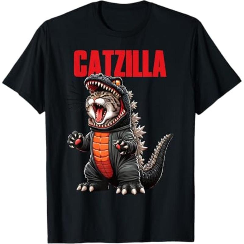 Casual T-shirt Cute Kitty Catzilla T-Shirt for Cat Moms & Dads Graphic Graphic Tees Hoodie, Sweatshirt | HypeCrazeTee.com