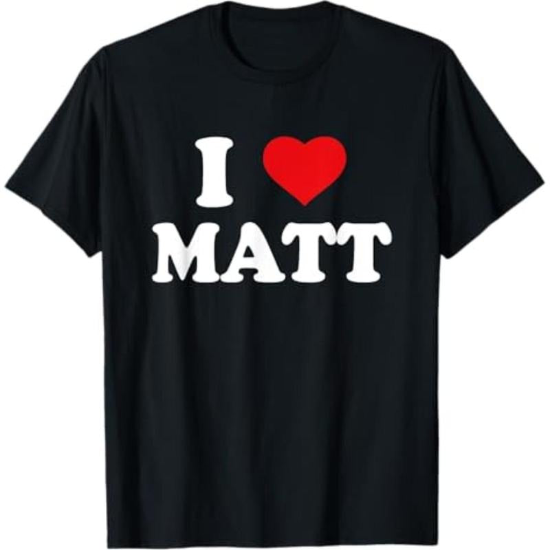 Casual T-shirt I Heart Matt T-Shirt Graphic Graphic Tees Hoodie, Sweatshirt | HypeCrazeTee.com