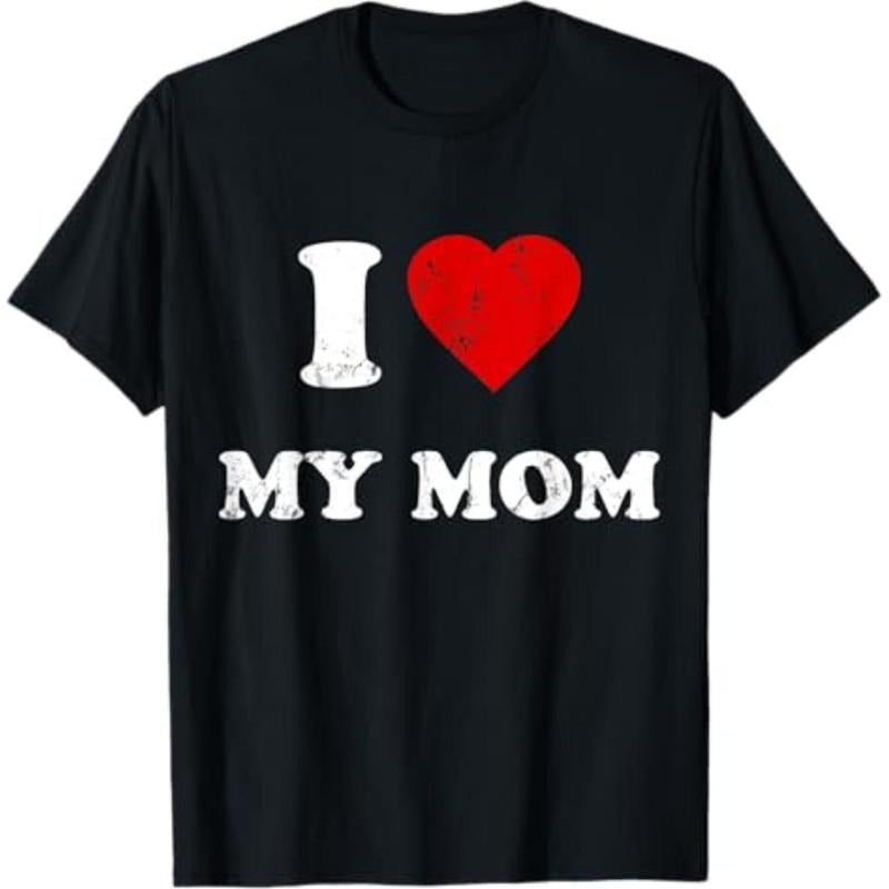 Casual T-shirt I Love My Mom T-Shirt Graphic Graphic Tees Hoodie, Sweatshirt | HypeCrazeTee.com